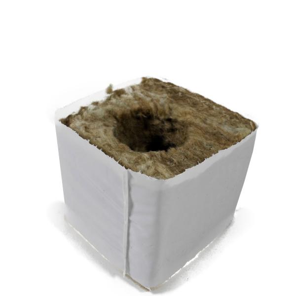 Rock wool block 7.5x7.5x6.5 - Large hole (1 unit)